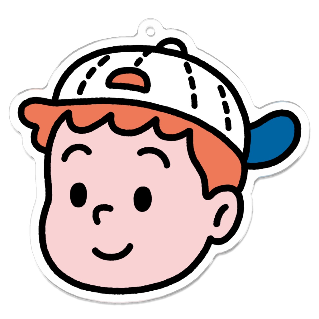 絵描きの子供の男の子のキーホルダー