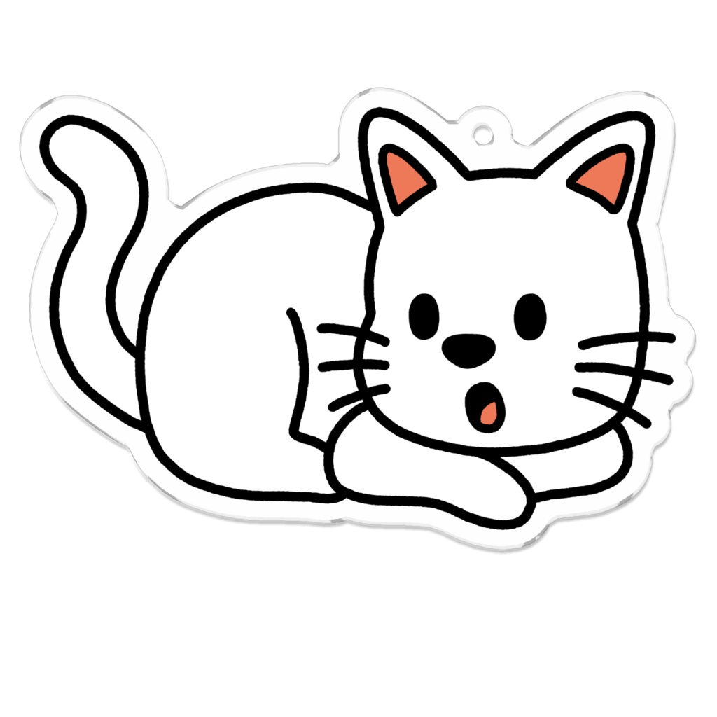 絵描きのアトリエの近所のノラ猫のキーホルダー