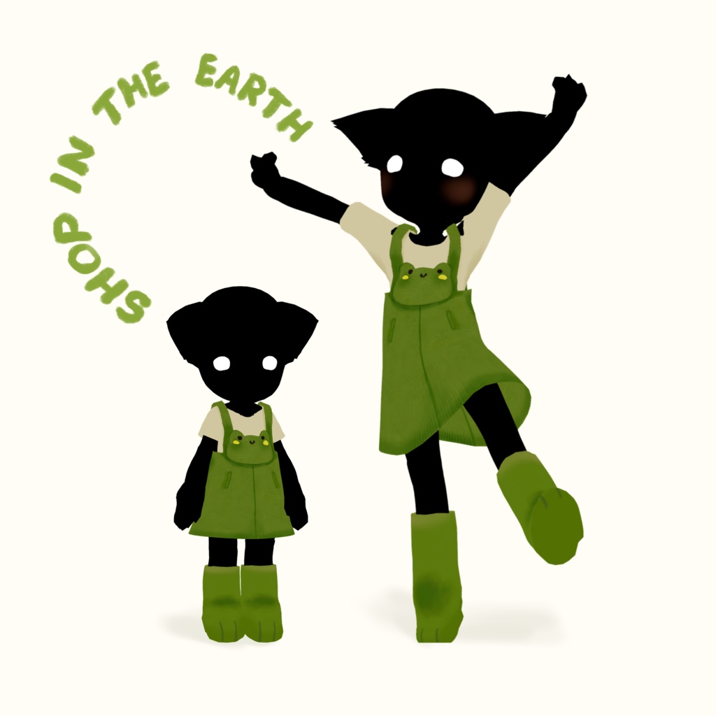 カエルのジャンパースカートセット