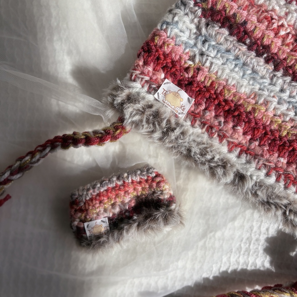 猫耳ニット帽【red】