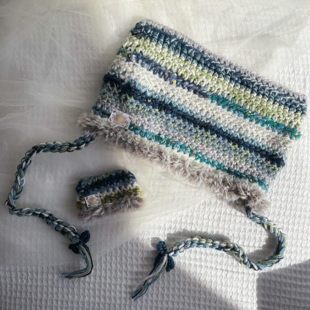 猫耳ニット帽【blue】