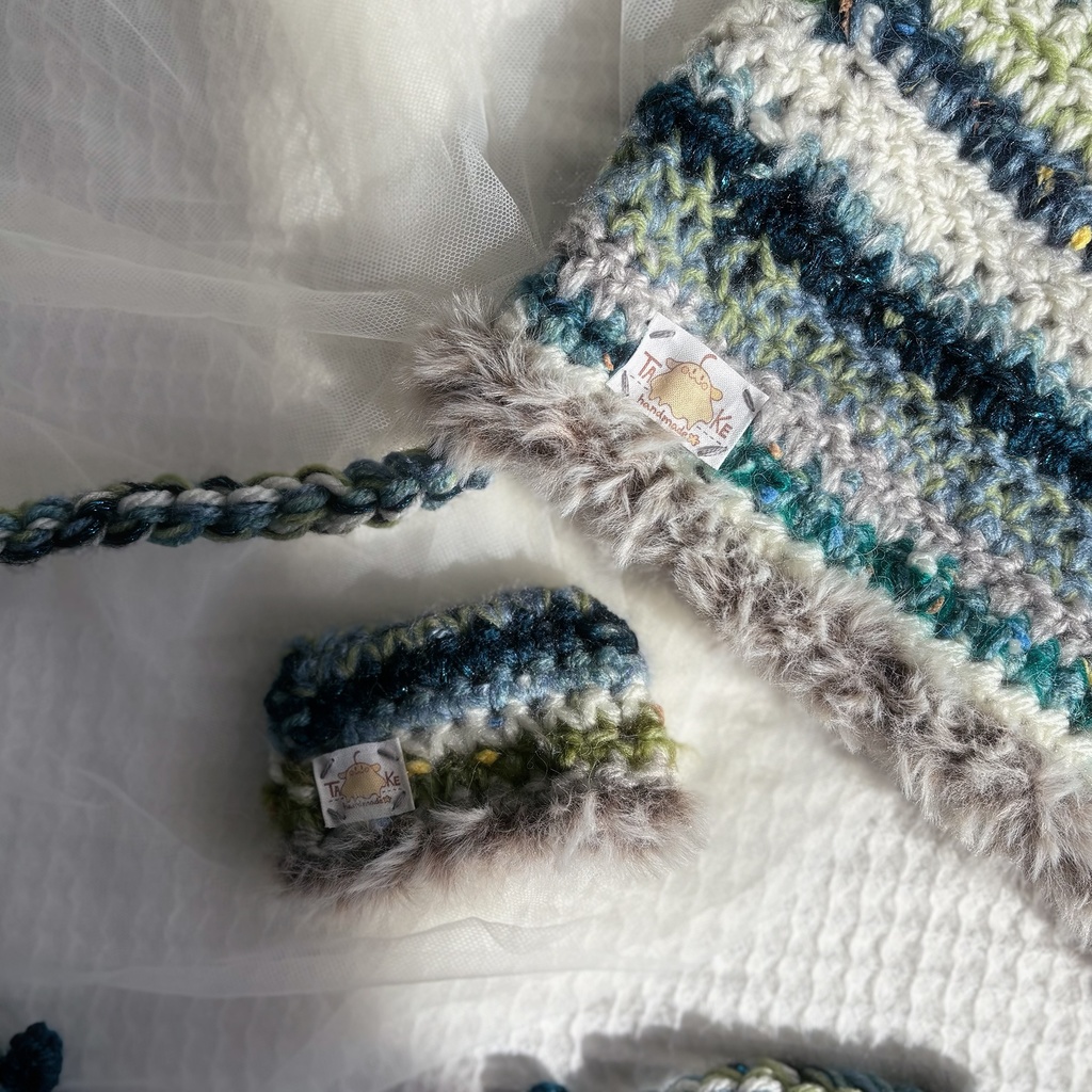 猫耳ニット帽【blue】