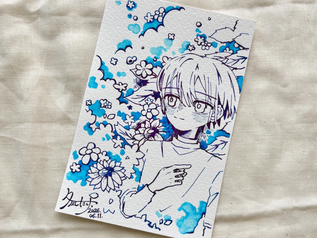 ポストカード原画【こがれ】