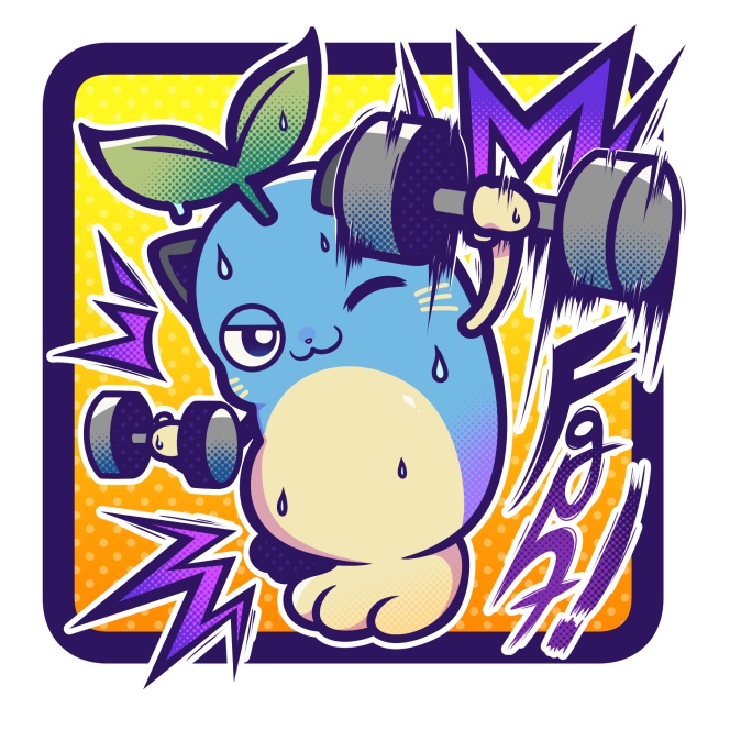 筋トレまめねこマグネット