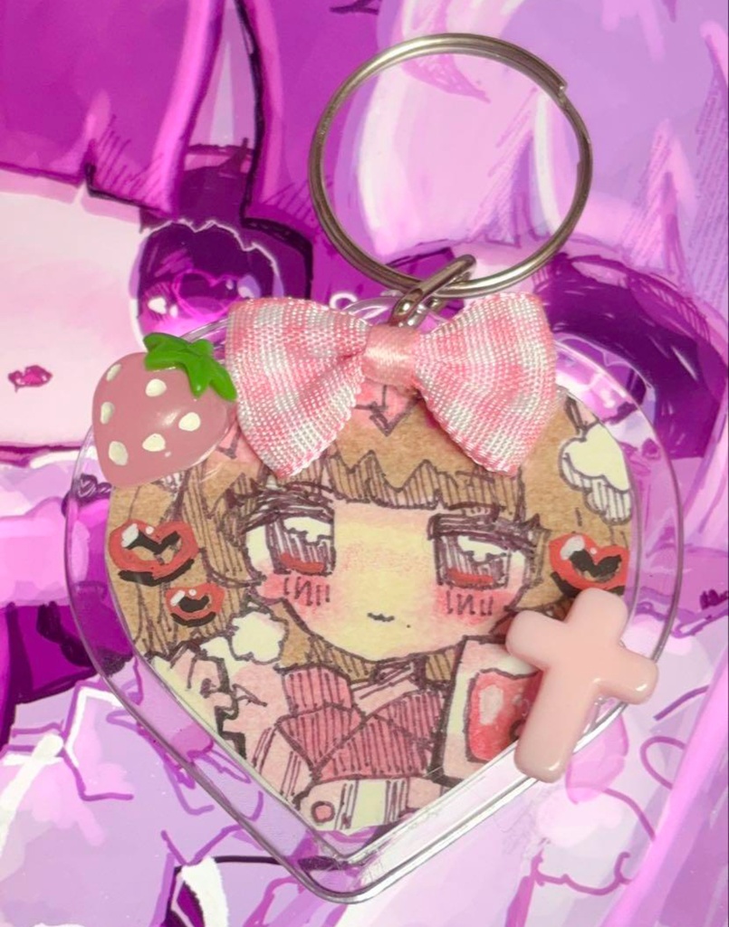 イラスト原画入り キーホルダー