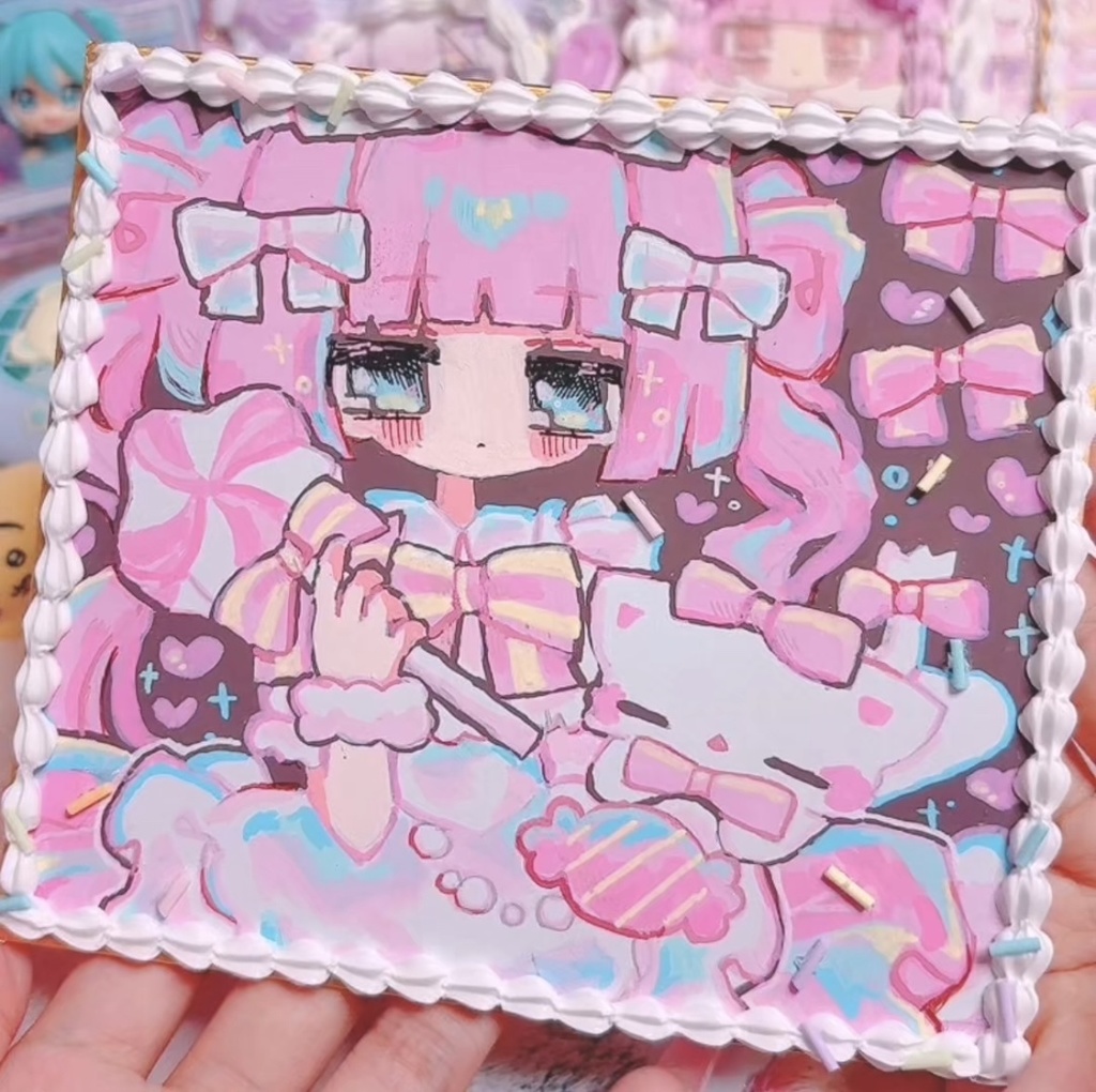 イラスト原画色紙 アクリルマーカー♡