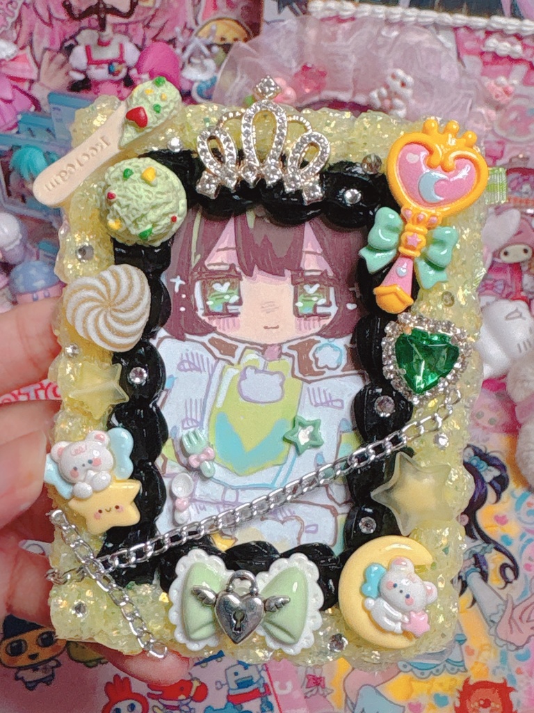 イラスト原画入り トレカケースデコ ♡