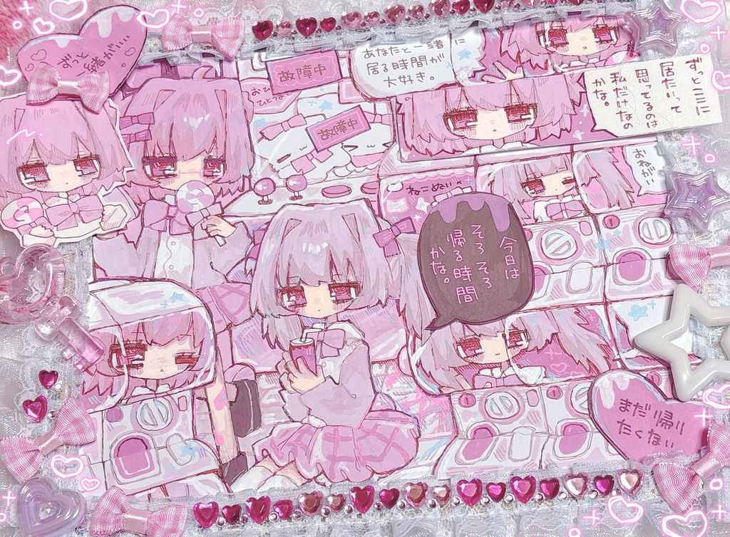 イラスト色紙原画 大きめサイズ♡