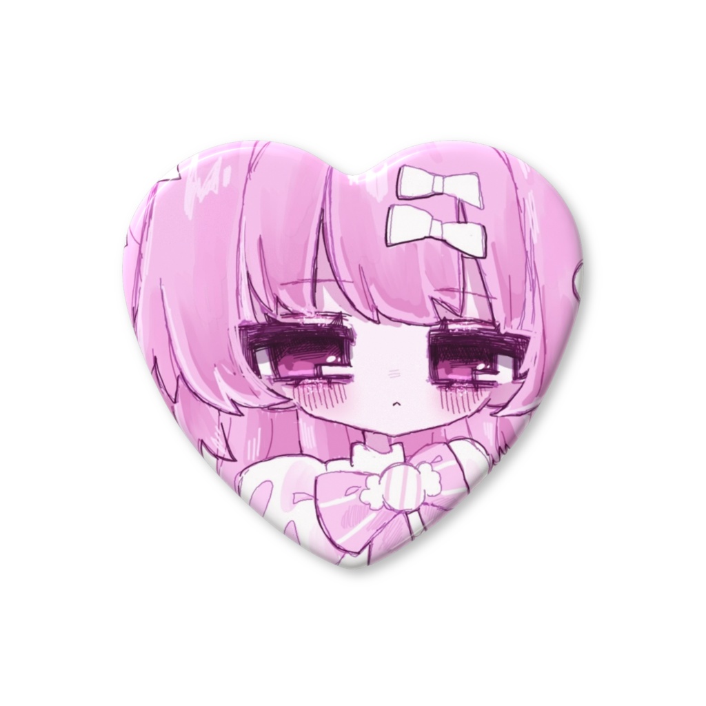 魔法少女ちゃん2♡ ハート缶バッジ
