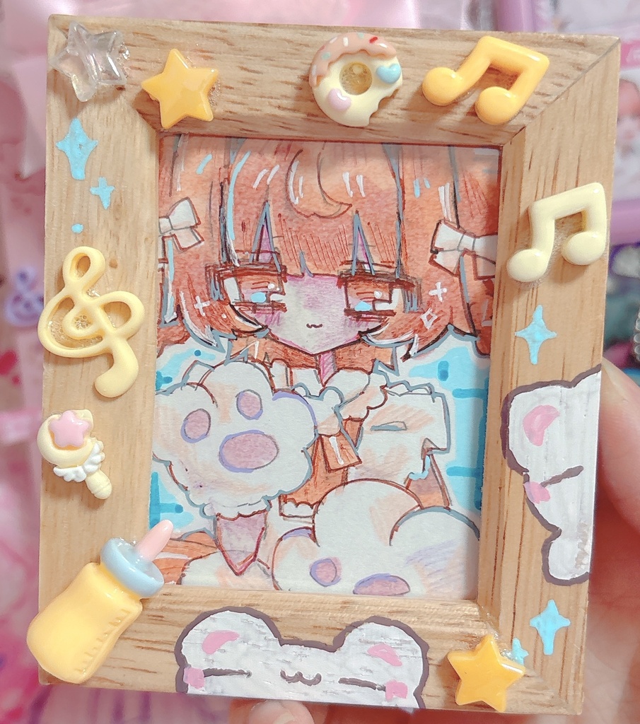 イラスト原画入り♡デコフレーム