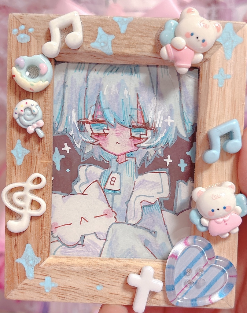 イラスト原画入り♡デコフレーム