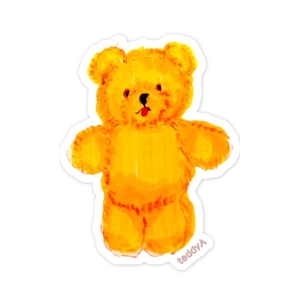 デビュー待ちベア ステッカー縦
