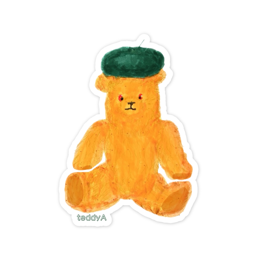 デビュー待ちベア ステッカー縦