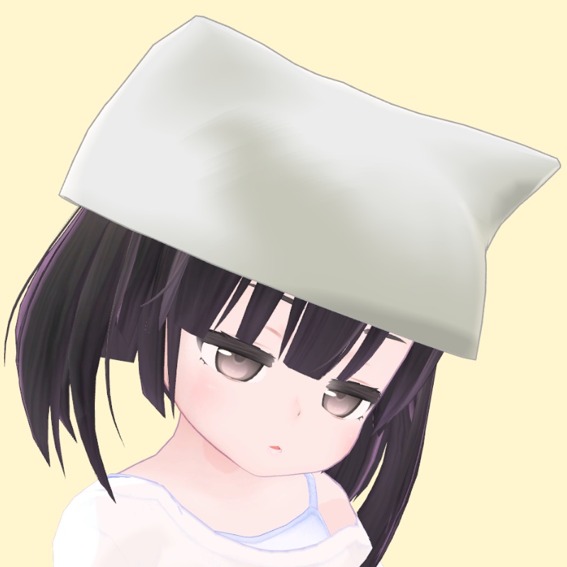 【無料】ちょっと猫耳っぽい布帽子