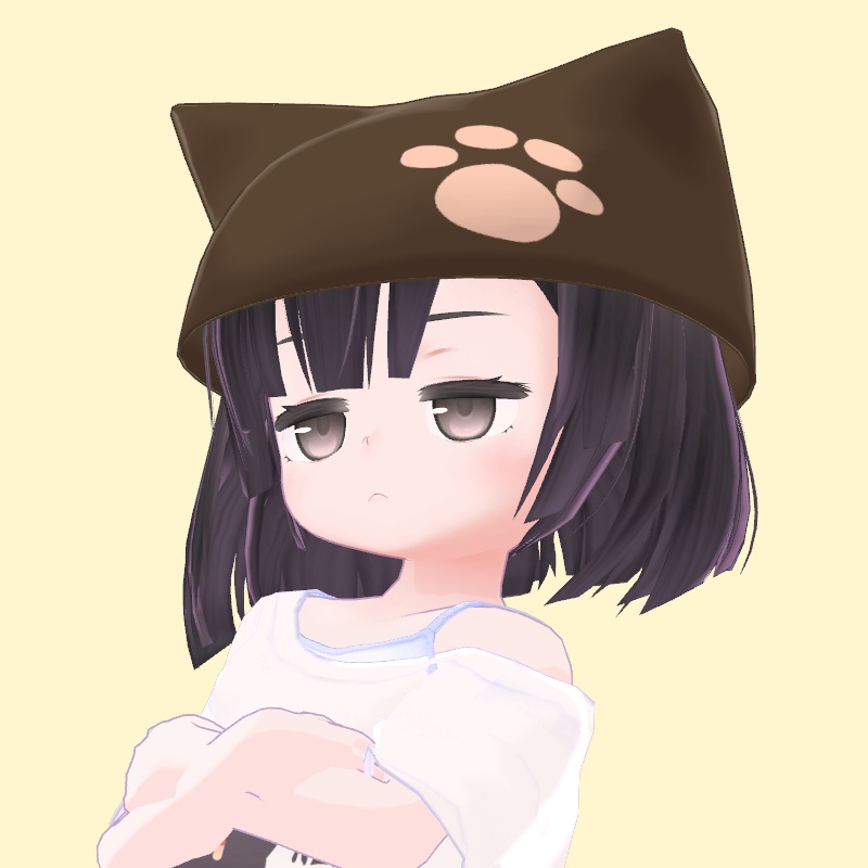 【無料】ちょっと猫耳っぽい布帽子