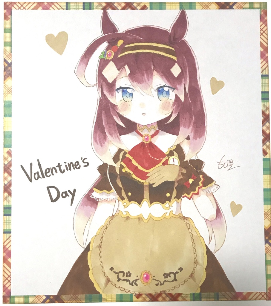 🐎娘バレンタイン色紙
