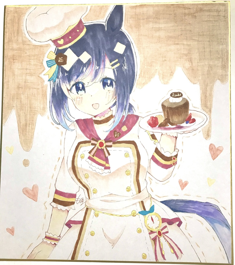 バレンタインフラッシュ色紙