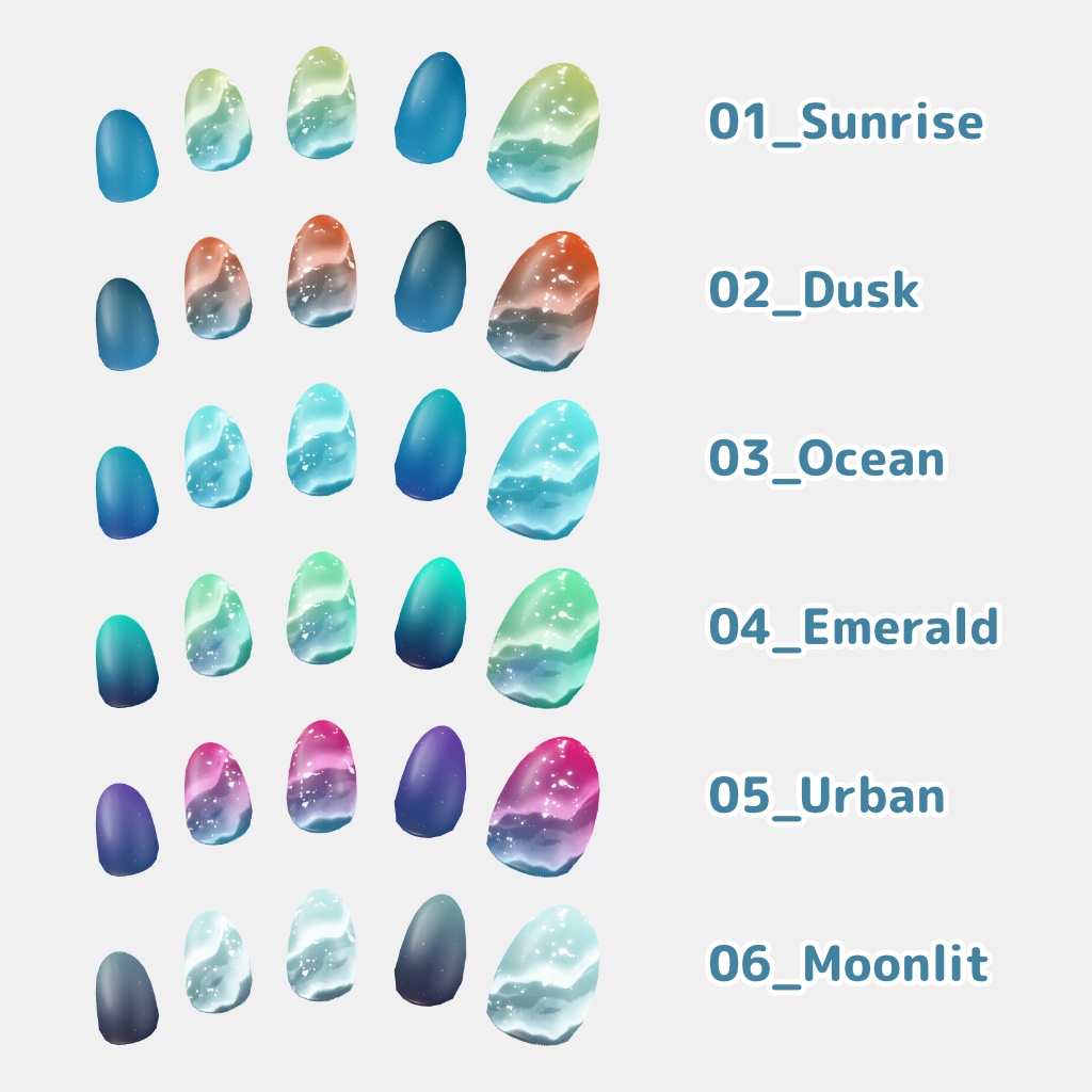 【リリース記念SALE🌟】【Bodyset2対応】Ocean Breeze Nails【フットネイル付き】