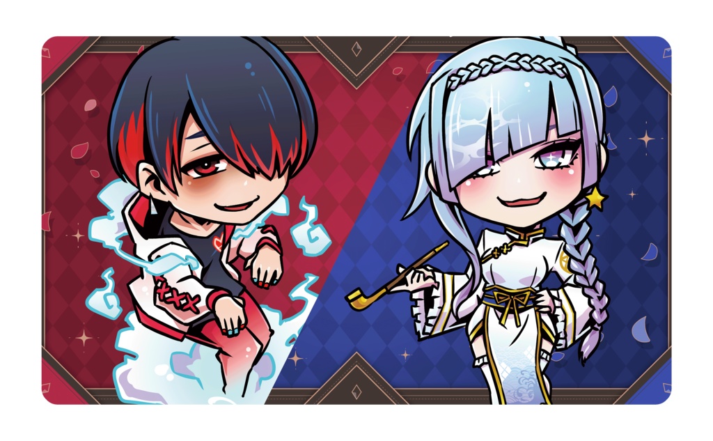 コラボプレイマット! 蜂水虚×水影凪ルカ×幽希クロ 全4種