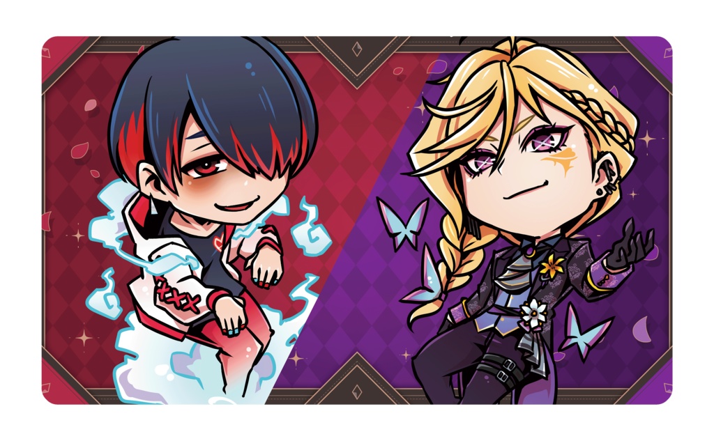 コラボプレイマット! 蜂水虚×水影凪ルカ×幽希クロ 全4種