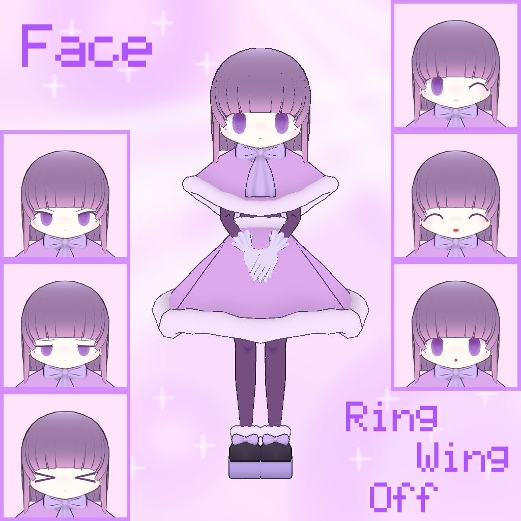 オリジナル3Dモデル「ゆゆゆ」VRChat&Cluster対応アバター