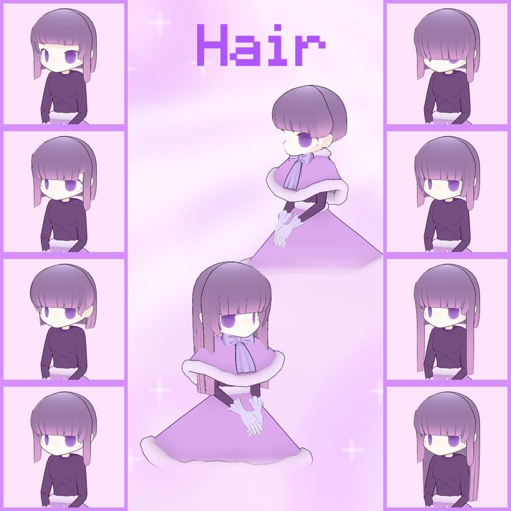 オリジナル3Dモデル「ゆゆゆ」VRChat&Cluster対応アバター