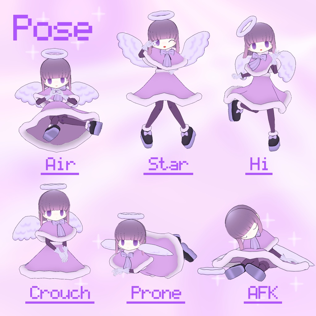 オリジナル3Dモデル「ゆゆゆ」VRChat&Cluster対応アバター