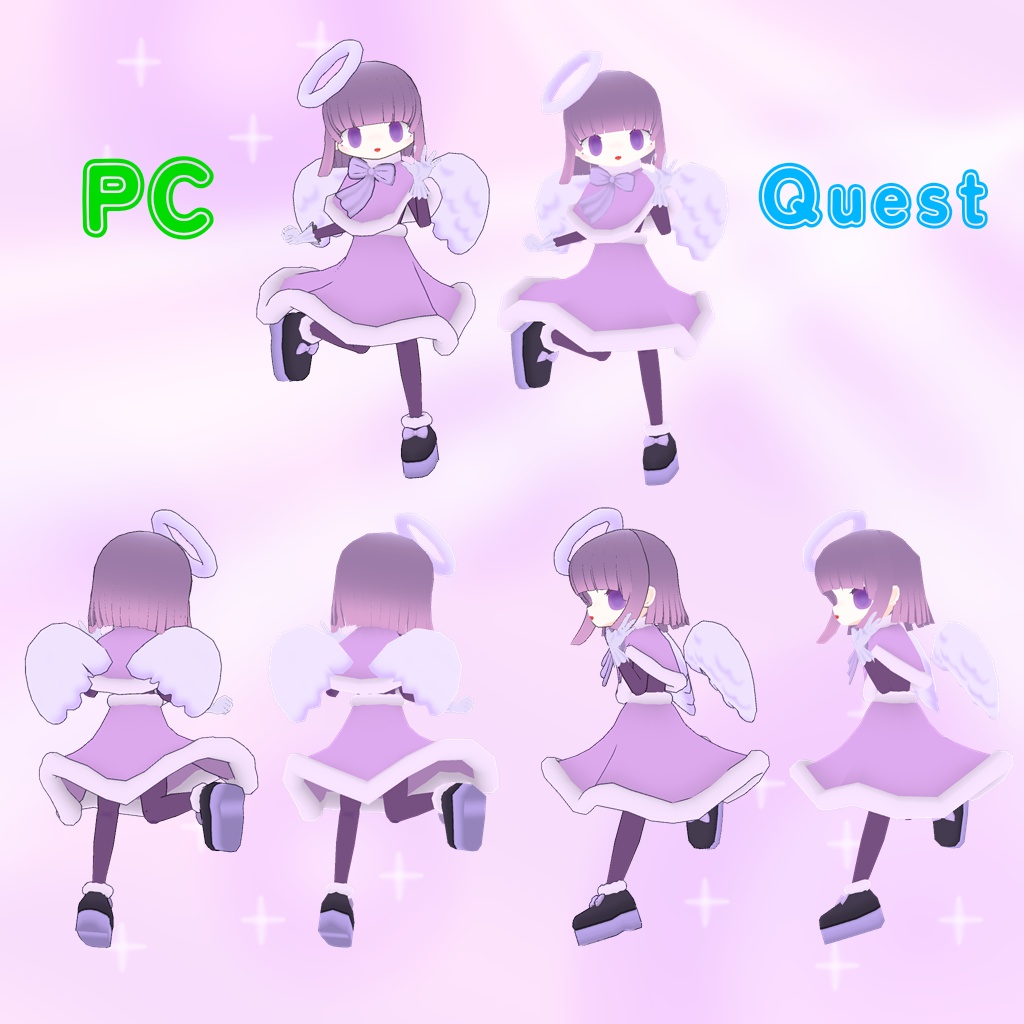 オリジナル3Dモデル「ゆゆゆ」VRChat&Cluster対応アバター