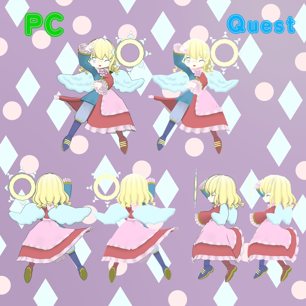 オリジナル3Dモデル「ミミミ」VRChat&Cluster対応アバター