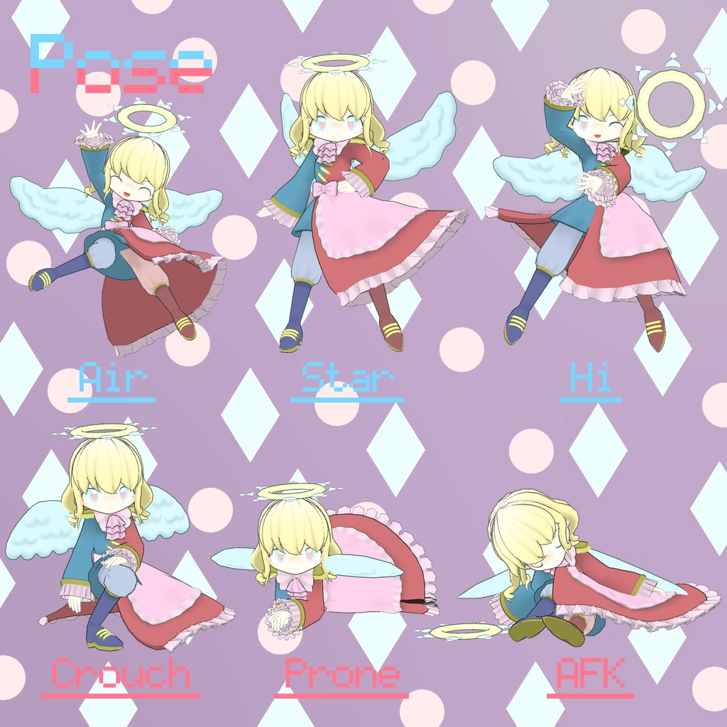 オリジナル3Dモデル「ミミミ」VRChat&Cluster対応アバター