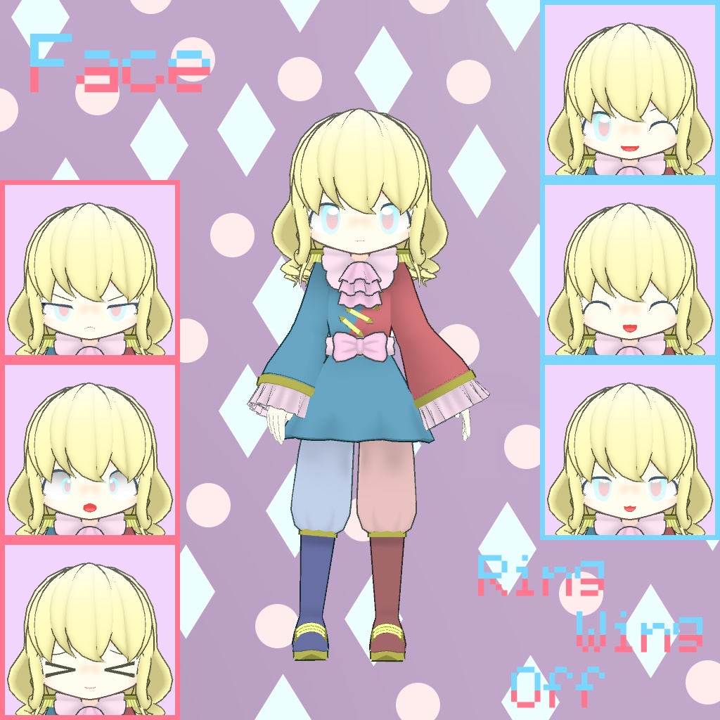 オリジナル3Dモデル「ミミミ」VRChat&Cluster対応アバター