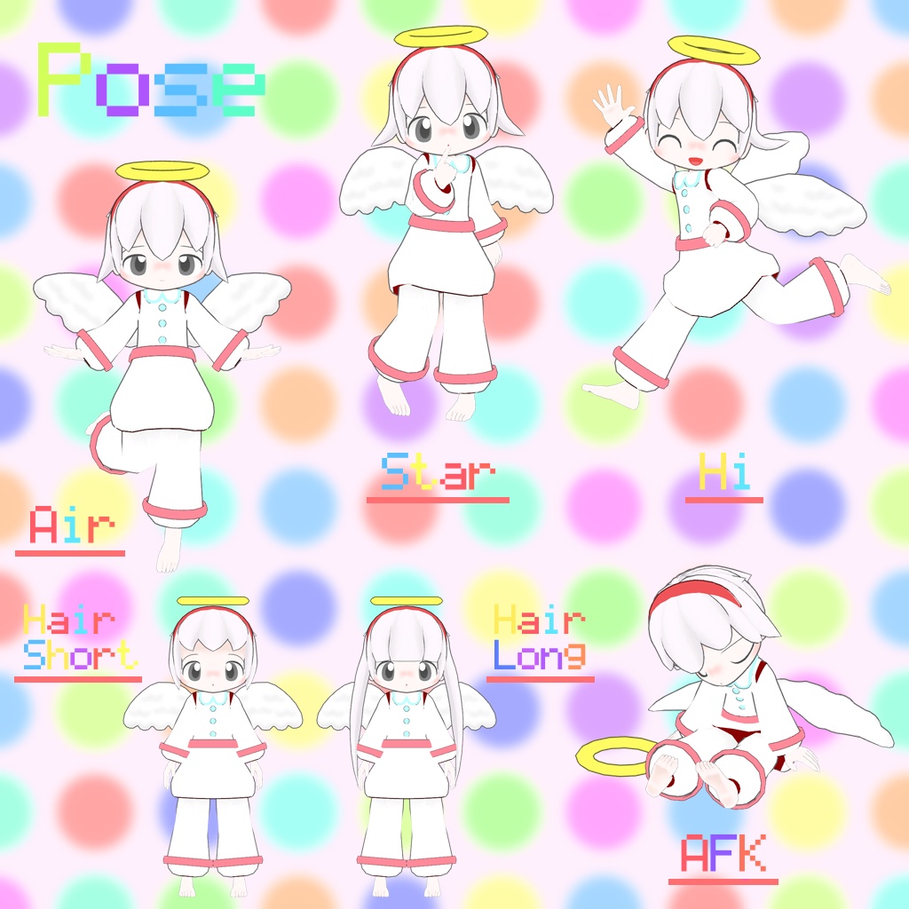 オリジナル3Dモデル「あああ」VRChat&Cluster対応アバター