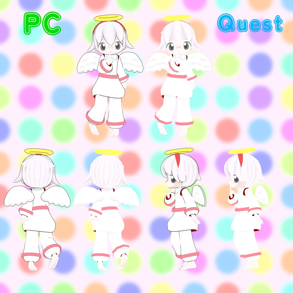 オリジナル3Dモデル「あああ」VRChat&Cluster対応アバター