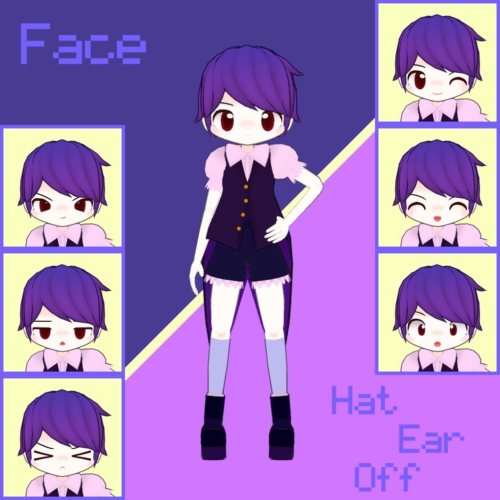 オリジナル3Dモデル「ロロ」VRChat&Cluster対応アバター