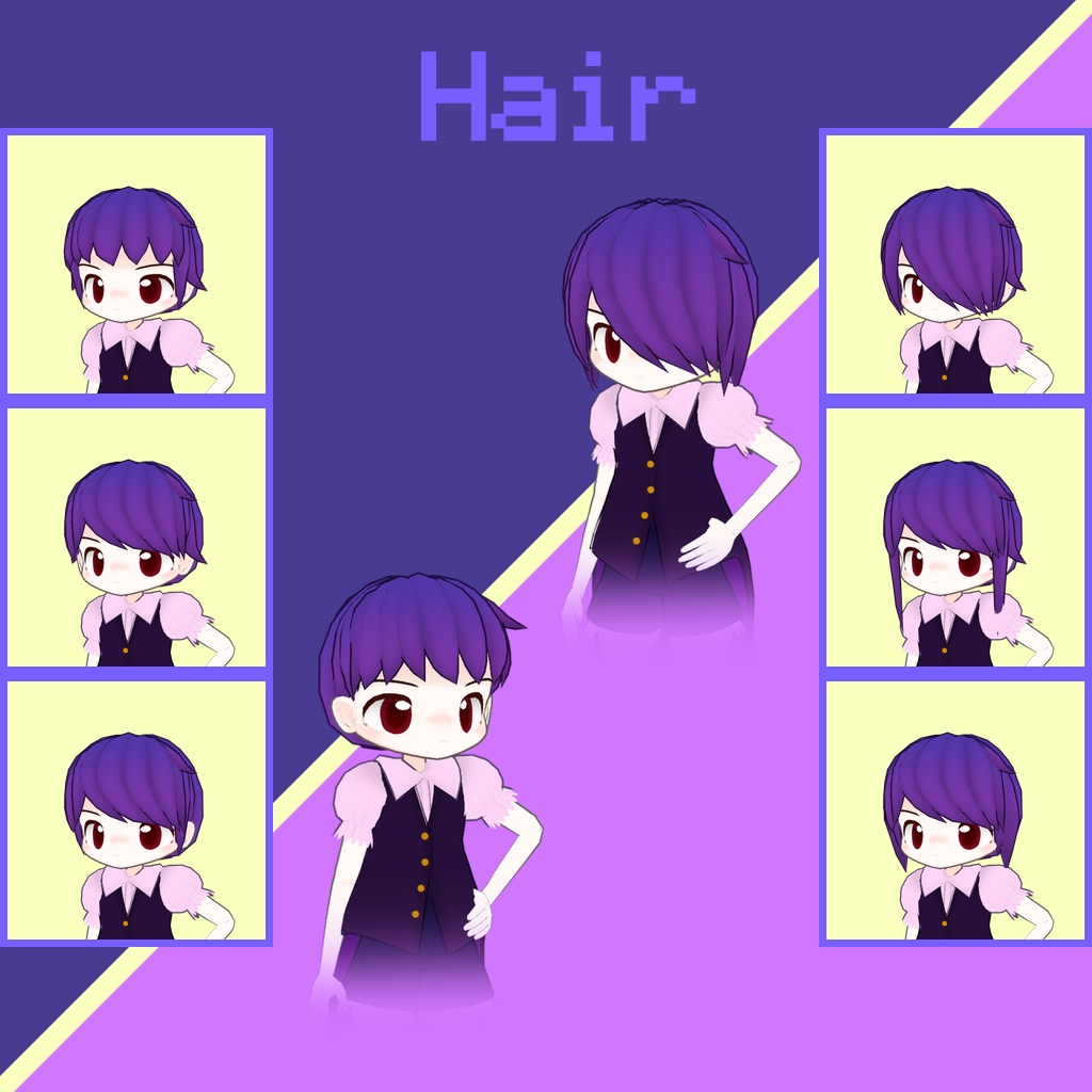 オリジナル3Dモデル「ロロ」VRChat&Cluster対応アバター