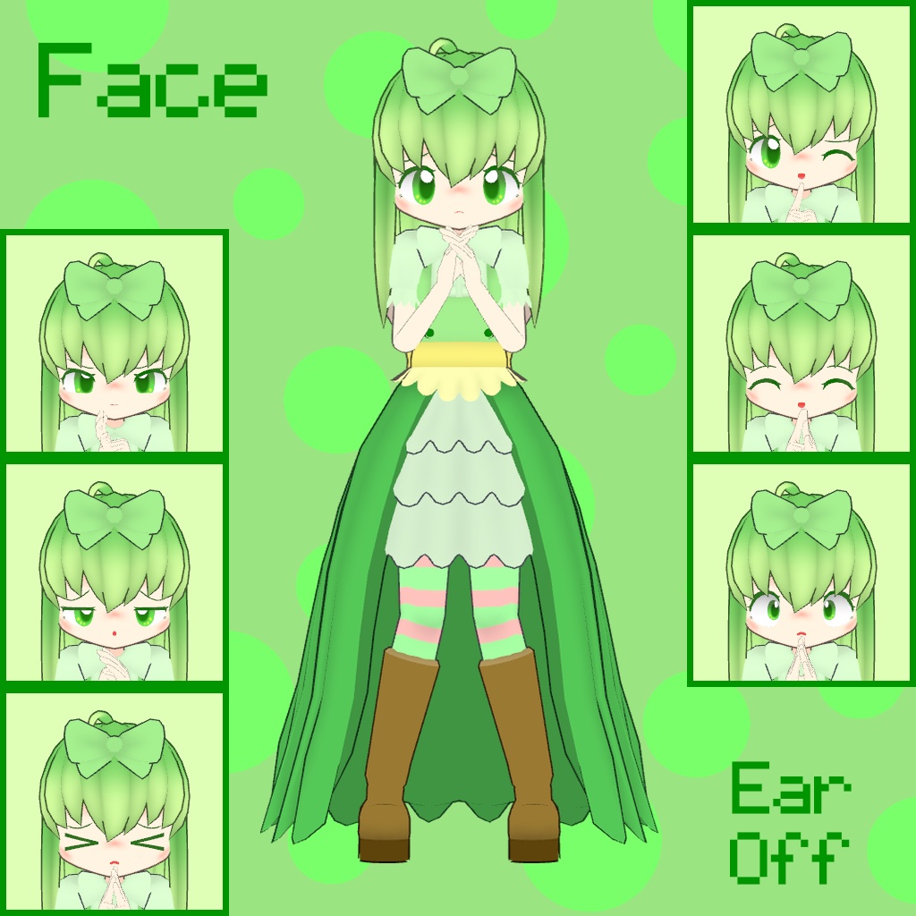 オリジナル3Dモデル「りり」VRChat&Cluster対応アバター