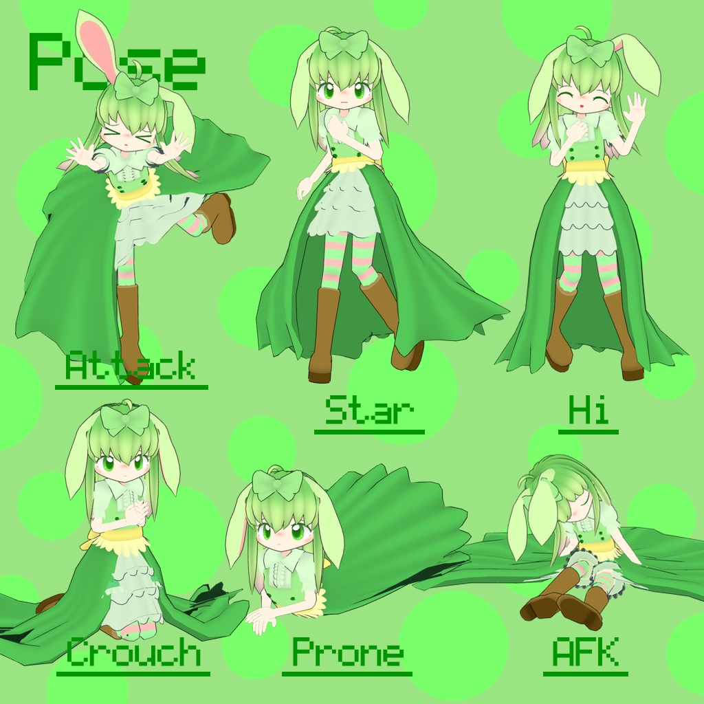 オリジナル3Dモデル「りり」VRChat&Cluster対応アバター