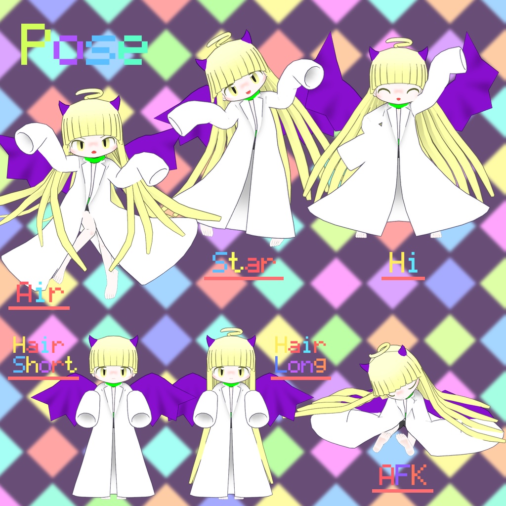 オリジナル3Dモデル「ぴぴぴ」VRChat&Cluster対応アバター