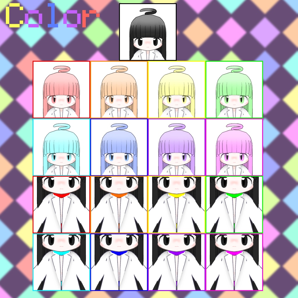 オリジナル3Dモデル「ぴぴぴ」VRChat&Cluster対応アバター