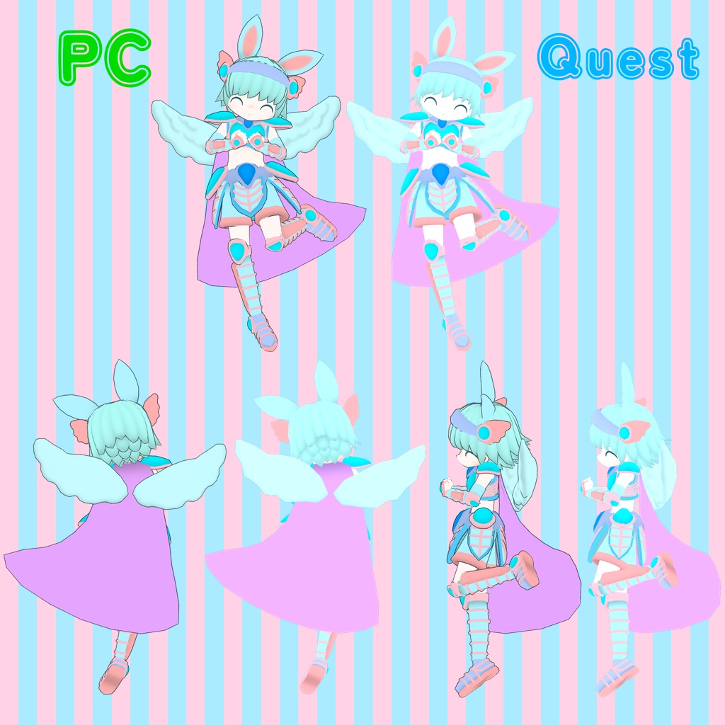 オリジナル3Dモデル「セセ」VRChat&Cluster対応アバター