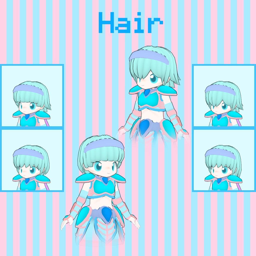 オリジナル3Dモデル「セセ」VRChat&Cluster対応アバター