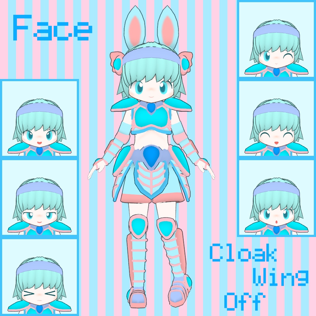 オリジナル3Dモデル「セセ」VRChat&Cluster対応アバター