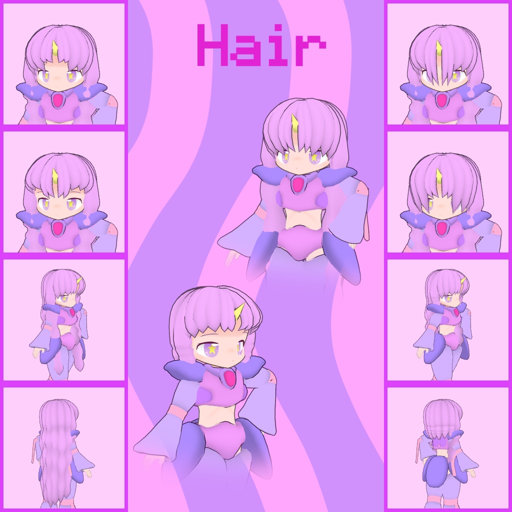 オリジナル3Dモデル「ミュミュ」VRChat&Cluster対応アバター