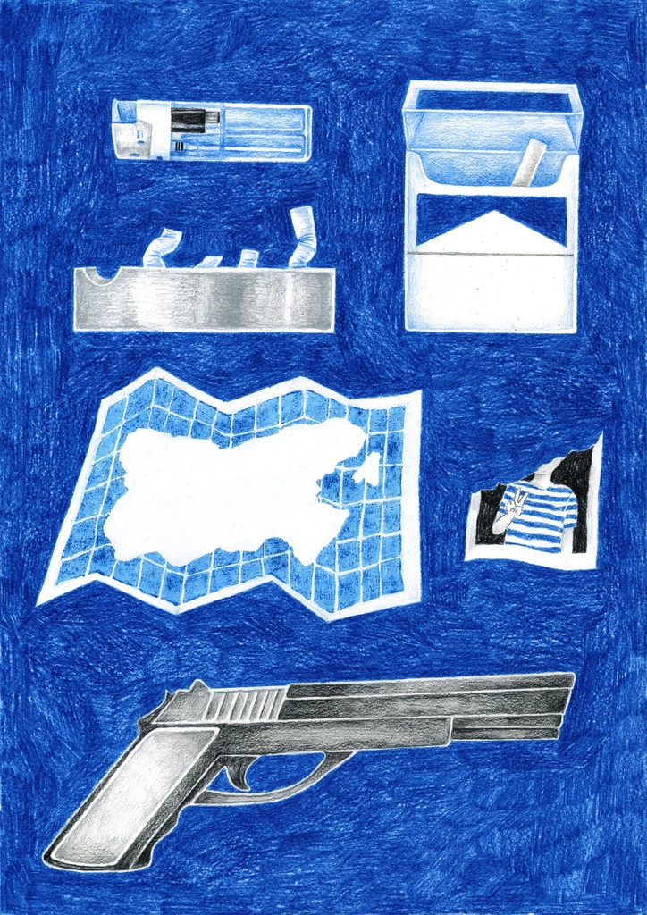 [原画]ある男の机上[A3]