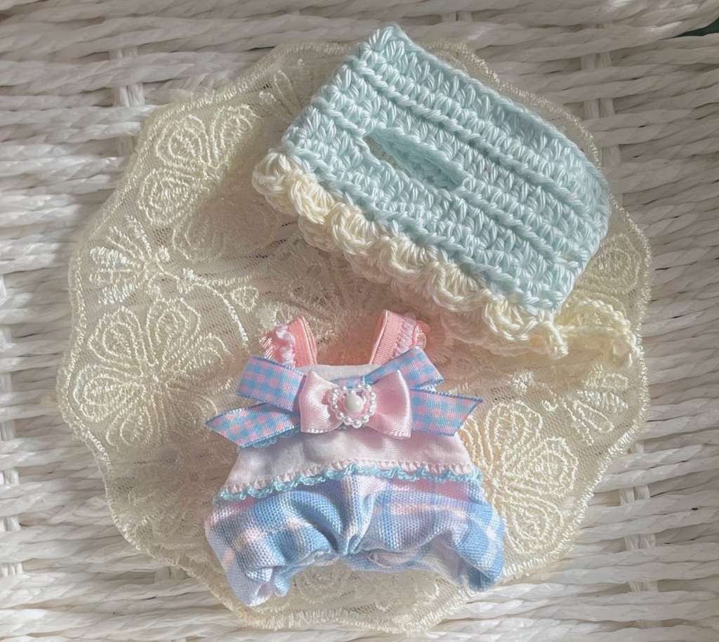 お帽子&オーバーオール〜Baby Blue〜