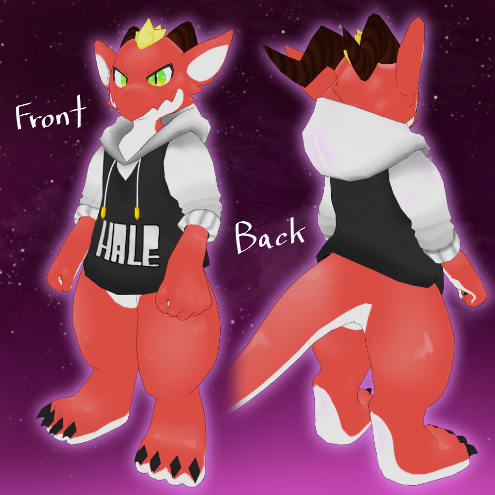 【サポート終了】オリジナル3Dモデル「ヘール」【VRChat想定】