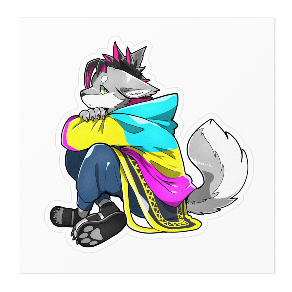 戯画之川がすけ ステッカー No.1