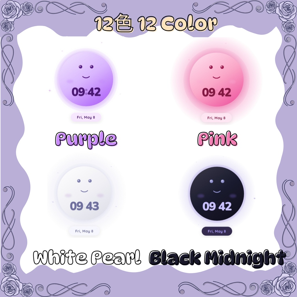 【OBS素材】ふわふわ動くデジタル時計 12色 (HTML Clock for VTuber/Streamer) Overlay for YouTube & Twitch