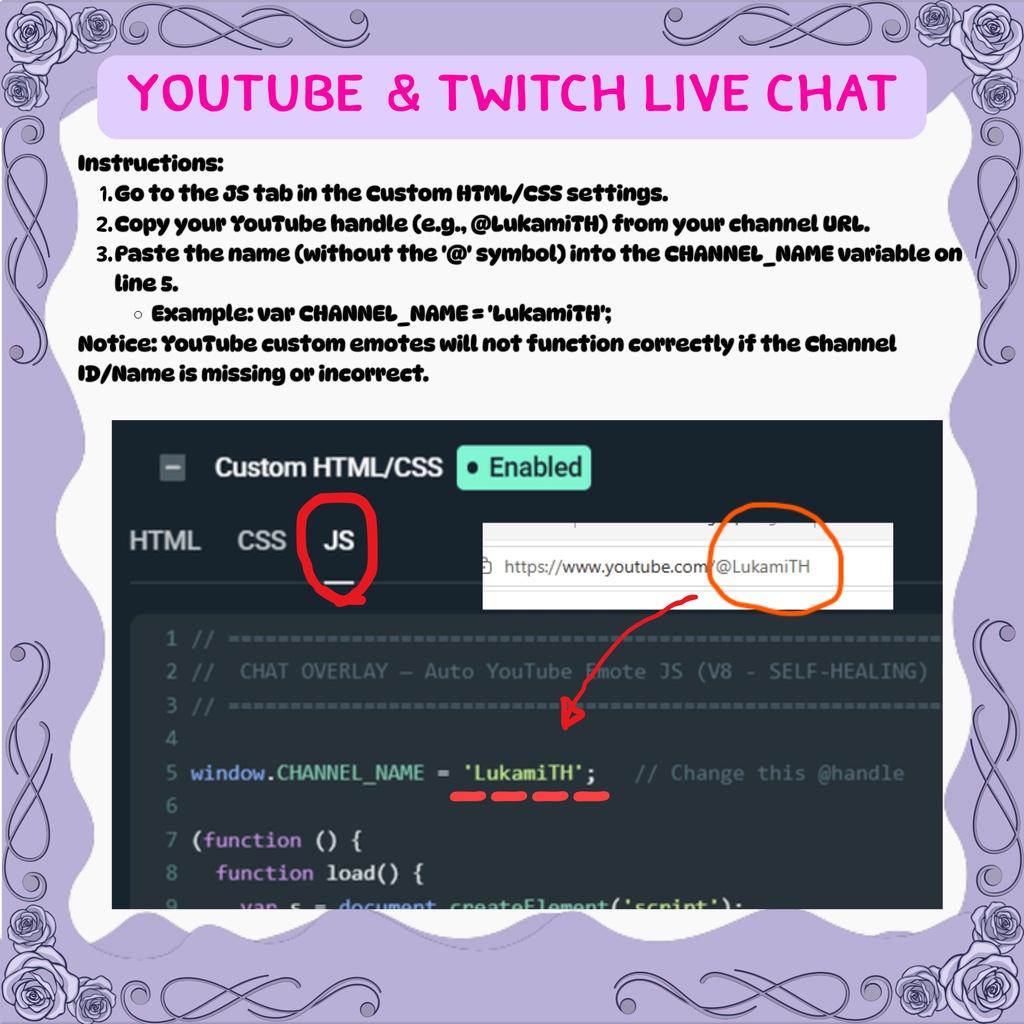 【OBS/配信素材】Spectrum レインボー・チャットボックス 15色 / Custom Streamlabs Chat Box CSS for VTuber & Streamer (15 Colors, EN & JP)