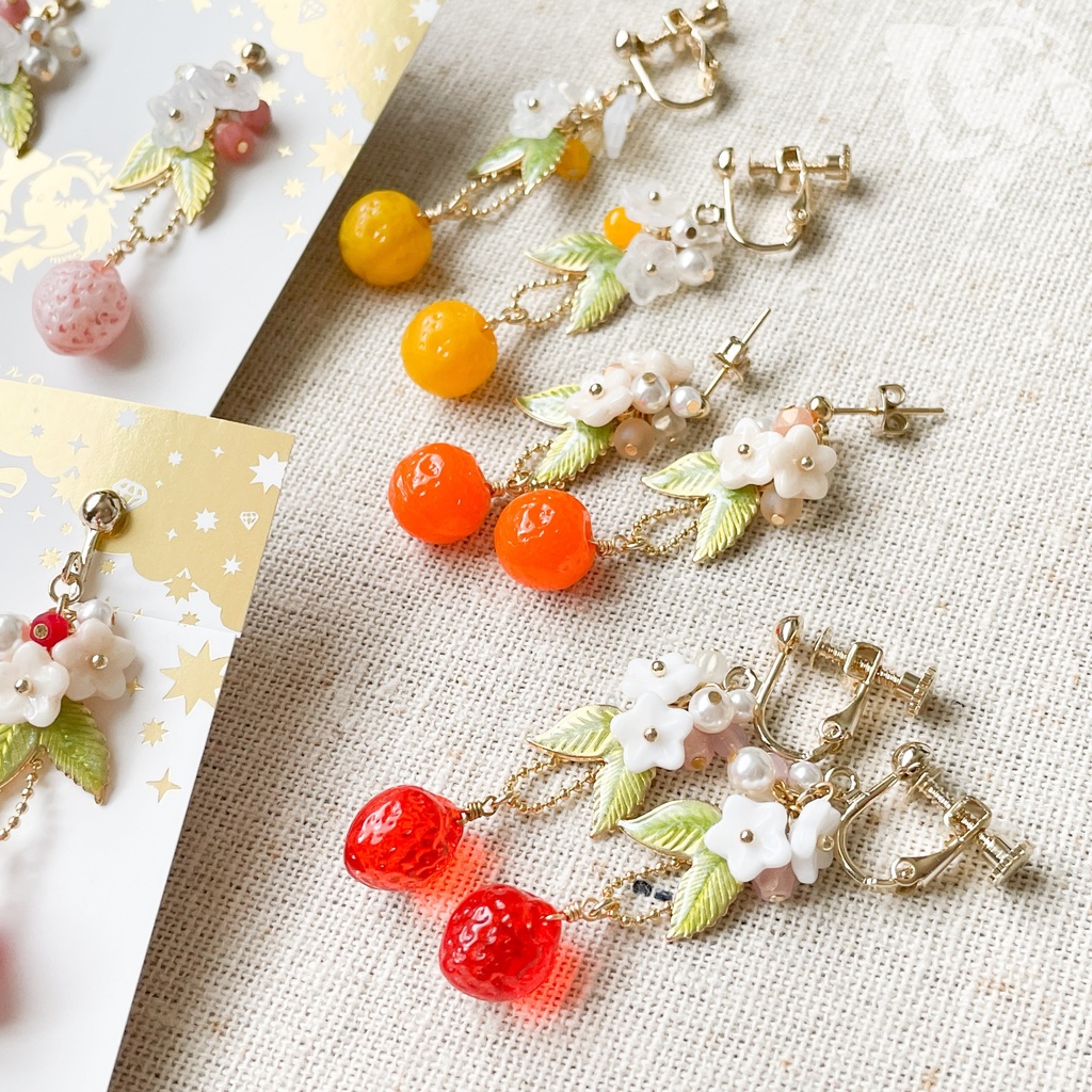 初夏のフルーツアクセサリー【金具交換】